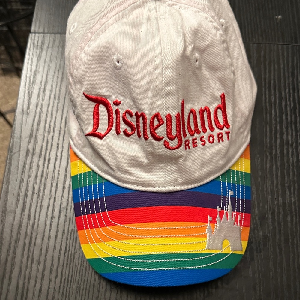 Brand New Disney White and Rainbow Disneyland Resort Hat